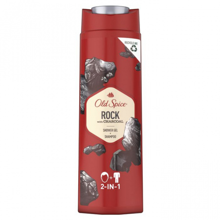 OLD SPICE Гель для душа + шампунь 2в1 Rock with Charcoal 400мл - КОЛОРЛОН ВТД Новосибирск