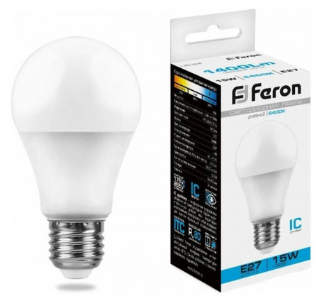 15W 230V E27 6400K A60, LB-94 Feron - КОЛОРЛОН ВТД Новосибирск