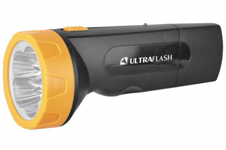 ***Ultra Flash LED3827 (аккум, черн/желт, 5LED) Фонарь - КОЛОРЛОН ВТД Новосибирск