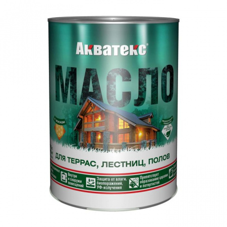 Акватекс масло для террас, лестниц, полов 0,75 л (тик) - КОЛОРЛОН ВТД Новосибирск