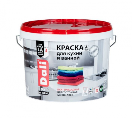 "DALI" краска  для кухни и ванной- 9 л. База А - КОЛОРЛОН ВТД Новосибирск