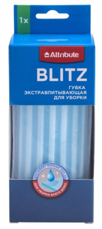 ***ATTRIBUTE Губка экстравпитывающая BLITZ для уборки 1шт ACP018 - КОЛОРЛОН ВТД Новосибирск