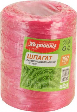 Шпагат "ХОЗЯЮШКА Мила" полипропилен L-100 м - КОЛОРЛОН ВТД Новосибирск