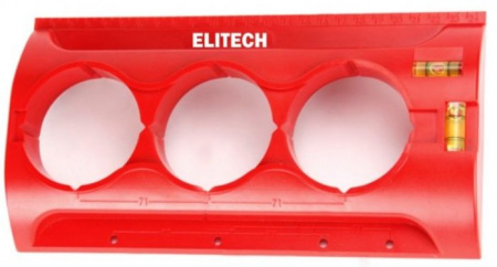 ELITECH Шаблон для сверления розеток с уровнем, 2 глазка - КОЛОРЛОН ВТД Новосибирск