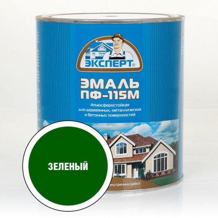 ЭКСПЕРТ Эмаль ПФ-115 глянц зеленая RAL 6005 (2,7кг; 6шт) - КОЛОРЛОН ВТД Новосибирск