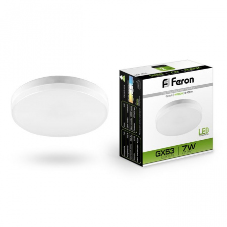 7W Led Feron 25828 GX53 4000K Лампа - КОЛОРЛОН ВТД Новосибирск