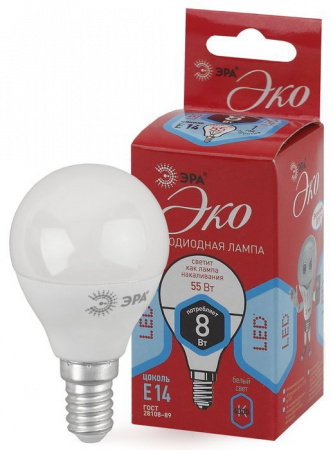 8W Led Эра Eco P45-840-E14 Лампа - КОЛОРЛОН ВТД Новосибирск