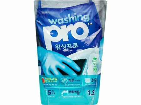 LION Средство для мытья посуды Washing Pro, мягкая упаковка, 1200 мл - КОЛОРЛОН ВТД Новосибирск