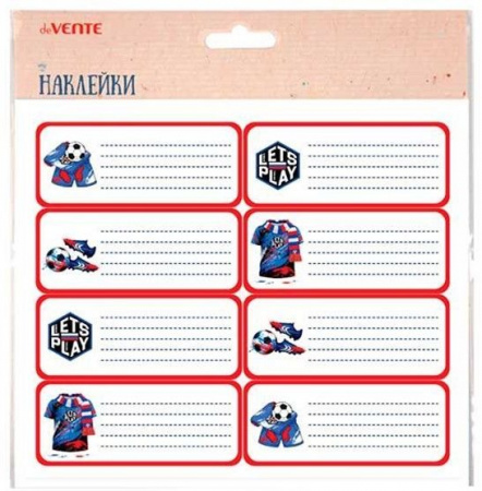 Наклейки д/тетрадей deVENTE "Football Winner" 8066609 (8шт) 40*96мм - КОЛОРЛОН ВТД Новосибирск