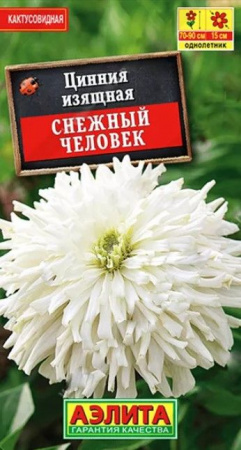 Цинния Снежный человек кактусовидная (Аэлита) цв - КОЛОРЛОН ВТД Новосибирск