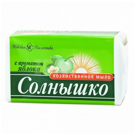Солнышко Мыло хозяйственное с ароматом Яблока 140г - КОЛОРЛОН ВТД Новосибирск