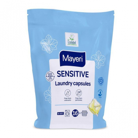 Mayeri Sensitive ЭКО Капсулы для стирки (пакет), 16шт - КОЛОРЛОН ВТД Новосибирск