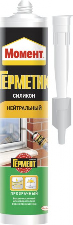 Герметик Силиконовый нейтральный герметик "Момент"(прозрачный), 280 мл - КОЛОРЛОН ВТД Новосибирск