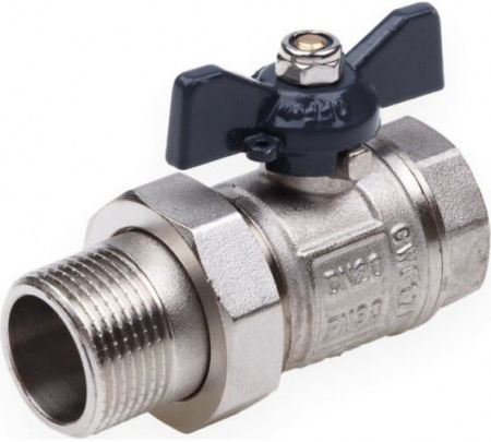 Кран шаровый 3/4" c накидной гайкой, AQUALINK - КОЛОРЛОН ВТД Новосибирск