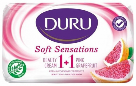 Duru 1+1 SOFT SENS мыло "Розовый грейпфрут" 80г - КОЛОРЛОН ВТД Новосибирск