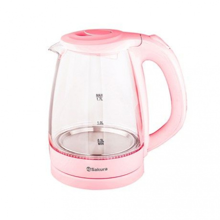 SAKURA Чайник электр SA-2733P (1.7) стекл LED подсветка - КОЛОРЛОН ВТД Новосибирск