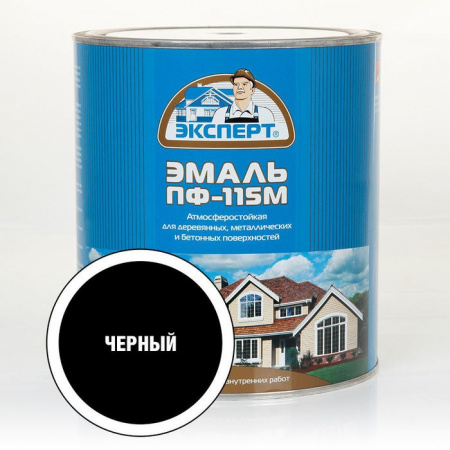 ЭКСПЕРТ Эмаль ПФ-115 глянц черная (2,7кг; 6шт) - КОЛОРЛОН ВТД Новосибирск