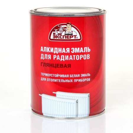 ЭКСПЕРТ Эмаль алкидная для радиаторов белая (0,9кг;12шт) - КОЛОРЛОН ВТД Новосибирск