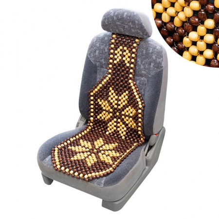 Накидка сиденья массажная SKYWAY Massage-05 дерево темное  - КОЛОРЛОН ВТД Новосибирск