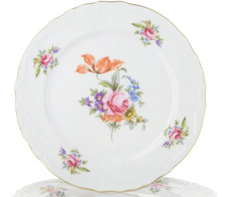 Тарелка мелкая 21 см; "Bernadotte", декор "Мейсенский букет"  P1750041JQZ5309011 - КОЛОРЛОН ВТД Новосибирск