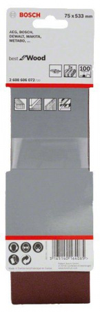 BOSCH Professional3 ШЛИФЛЕНТЫ 75x533мм K100 B.f.Wood 2608606072 - КОЛОРЛОН ВТД Новосибирск