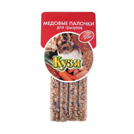 КУЗЯ палочки д/грызунов Орех+Овощи (4 шт) - КОЛОРЛОН ВТД Новосибирск