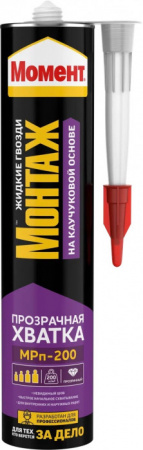 Монтажный клей Момент Монтаж Прозрачная хватка МРп-200  290*12 - КОЛОРЛОН ВТД Новосибирск