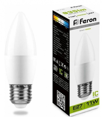 11W 230V E27 4000K С37, LB-770 Feron - КОЛОРЛОН ВТД Новосибирск