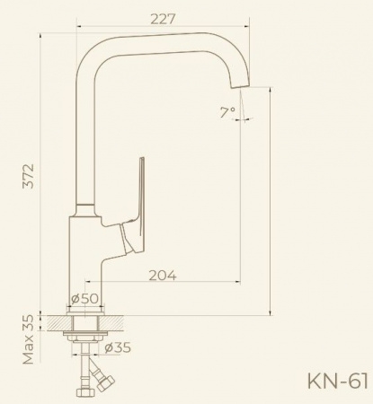 Смеситель Для Кухни Knotlor Kn-61/Gm - КОЛОРЛОН ВТД Новосибирск