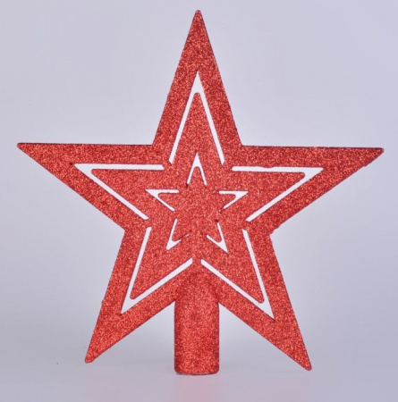 Украшение новогоднее Макушка/Звезда l=20см красная арт.NYJN0031-1 Код252983 - КОЛОРЛОН ВТД Новосибирск