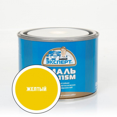 ЭКСПЕРТ Эмаль ПФ-115 глянц желтая RAL 1021  (0,4кг; 12шт) - КОЛОРЛОН ВТД Новосибирск