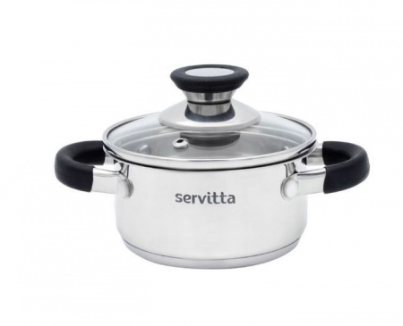 Sr0131  Кастрюля с крышкой Servitta mini 1000 мл. - КОЛОРЛОН ВТД Новосибирск
