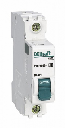 DEKraft ВА-101 Автомат 1P C  6А 4.5кА - КОЛОРЛОН ВТД Новосибирск