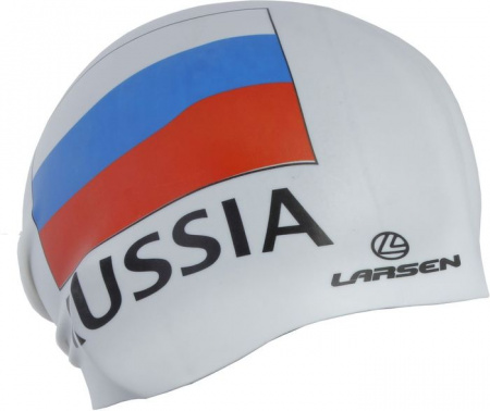 Шапочка плавательная Larsen Russia белый - КОЛОРЛОН ВТД Новосибирск