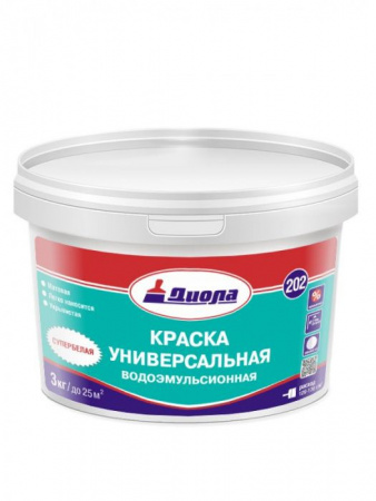Краска водоэмульсионная универсальная  Д-202 1.5кг/Евроведро - КОЛОРЛОН ВТД Новосибирск