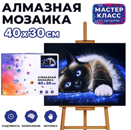 MKA4030-93 Мозаика алмазная "Голубоглазая кошечка" 30*40см. - КОЛОРЛОН ВТД Новосибирск