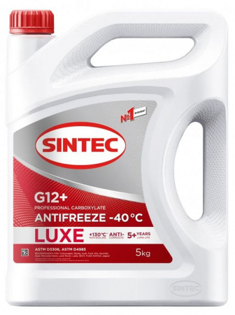 Sintec ANTIFREEZE LUXE  G12 -40С красный 5л - КОЛОРЛОН ВТД Новосибирск