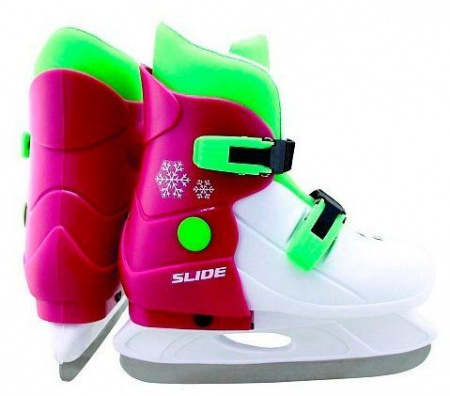 Коньки ледовые раздвижные Slide Pink (S (29-32)) - КОЛОРЛОН ВТД Новосибирск