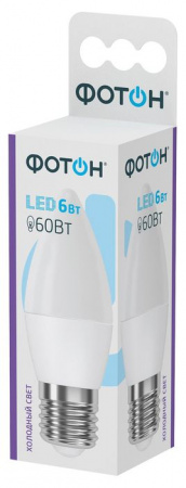 6W Led 23399 Фотон B35 E27 6500K Лампа - КОЛОРЛОН ВТД Новосибирск