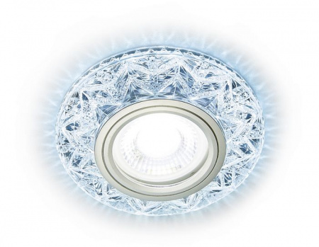 ***Точка S299 CH хром/прозрачный хрусталь/MR16+3W(LED COLD) - КОЛОРЛОН ВТД Новосибирск