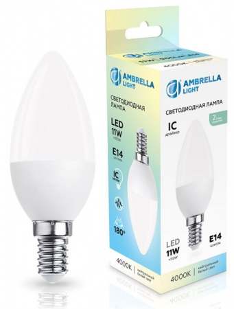 11W Лампа 371114 LED C37 11W IC E14 4000K 175-265V - КОЛОРЛОН ВТД Новосибирск