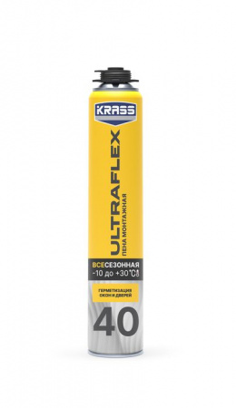 Пена монт KRASS ULTRAFLEX 40 Пистолетная Всесезонная  Россия - КОЛОРЛОН ВТД Новосибирск