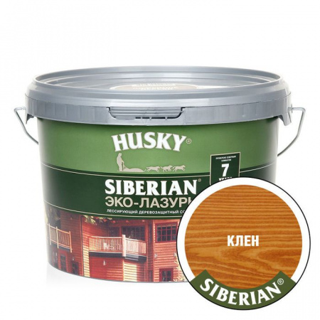 HUSKY SIBERIAN «Эко-Лазурь для дерева» полуматовая клен (2,5л) - КОЛОРЛОН ВТД Новосибирск