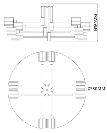 Люстра Escada 1140/8P E14*40W Silver/Chrome - КОЛОРЛОН ВТД Новосибирск