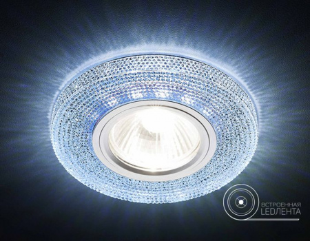 ***S290 BL хром/сапфир/MR16+3W(LED WHITE) - КОЛОРЛОН ВТД Новосибирск
