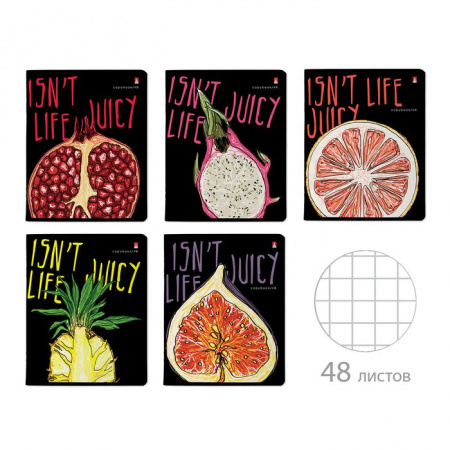 7-48-1131 ТЕТРАДЬ 48Л. "JUICY LIFE" 5 ВИДОВ - КОЛОРЛОН ВТД Новосибирск