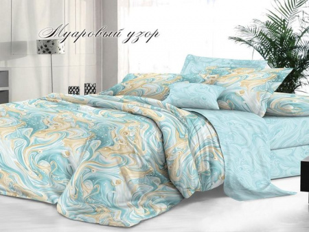 КПБ 1,5-ный "Sateen De Luxe", сатин, Муаровый узор - КОЛОРЛОН ВТД Новосибирск