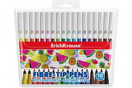 53365  ФЛОМАСТЕРЫ НАБ. 18 ЦВ. ERICH KRAUSE® WASHABLE /12/144/ - КОЛОРЛОН ВТД Новосибирск