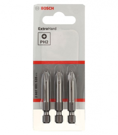 BOSCH Биты Ph2  49мм, XH 3шт 2607001528 - КОЛОРЛОН ВТД Новосибирск