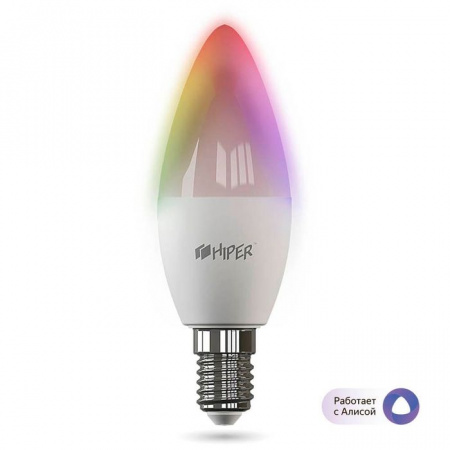 Умная LED E14 лампочка Wi-Fi HIPER IoT C1 RGB цветная - КОЛОРЛОН ВТД Новосибирск